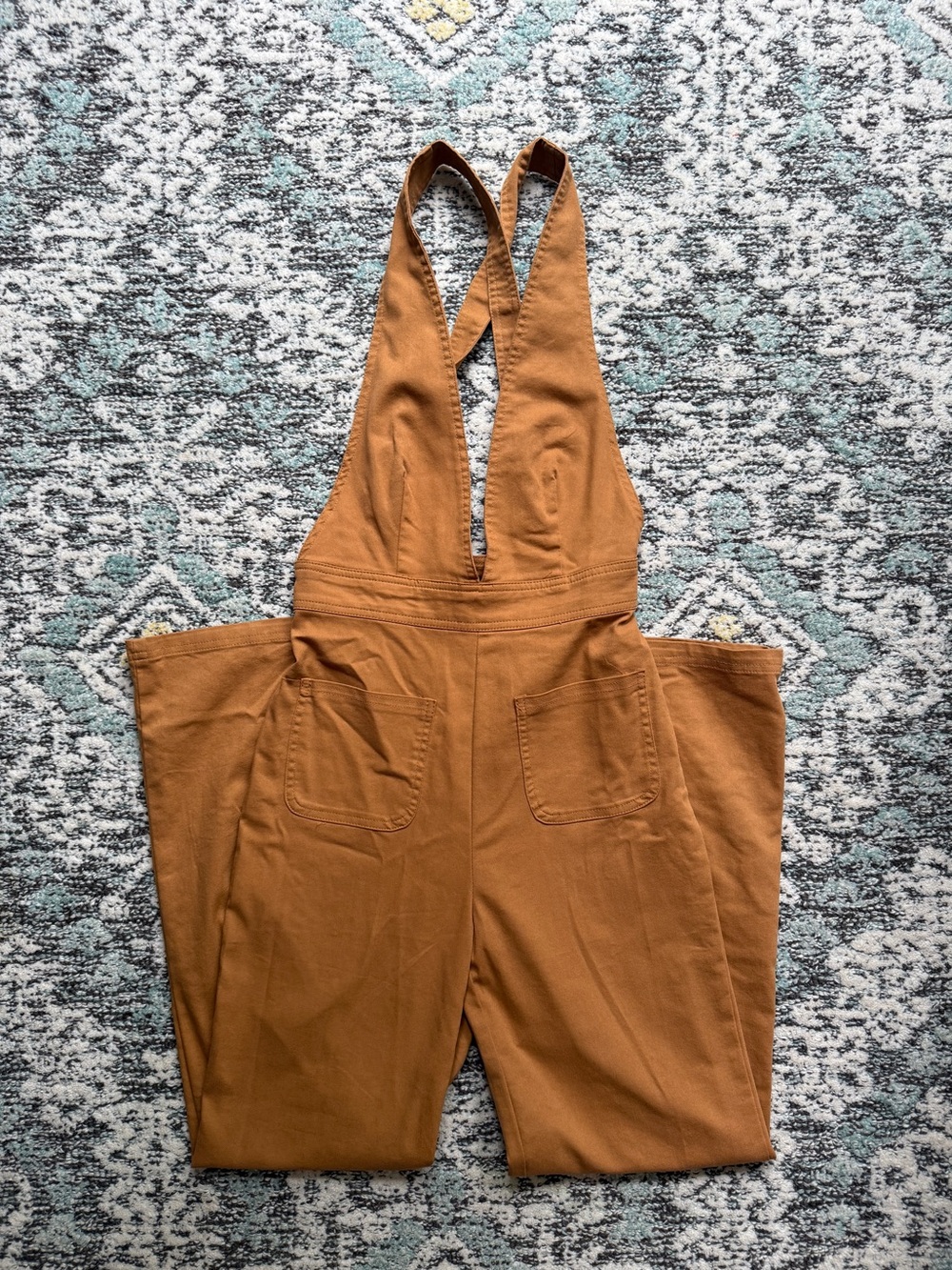 NWT Sincerely Jules Camel Suspender Jumpsuit